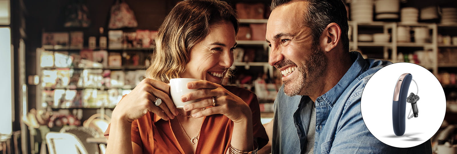 Couple drinking coffee