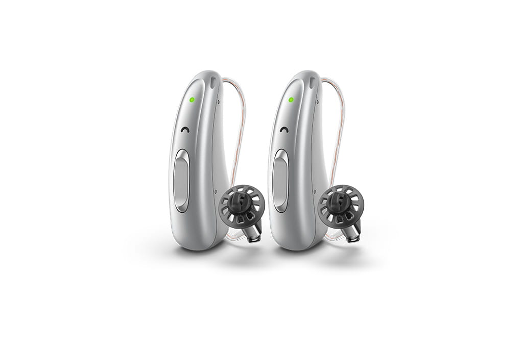 Pair of R Li T BC 8 hearing aids
