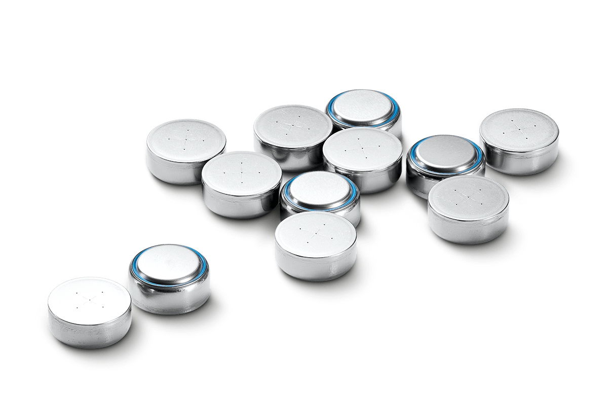 pile of hearing aid batteries