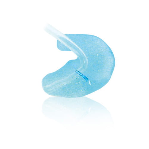 niebieski z brokatem